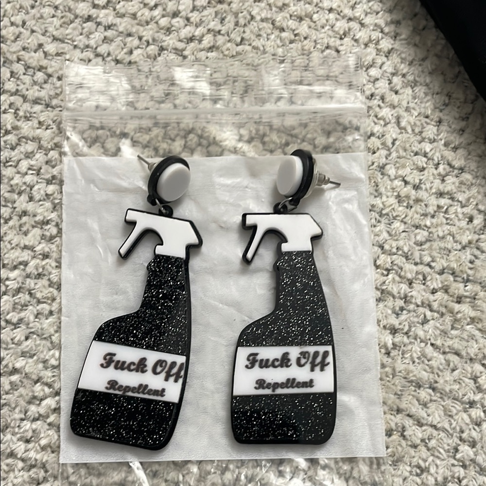Black and White fun Earrings